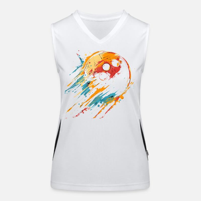 90er Bowlingkugel Funktionelles Kontrast-Tank Top für Frauen