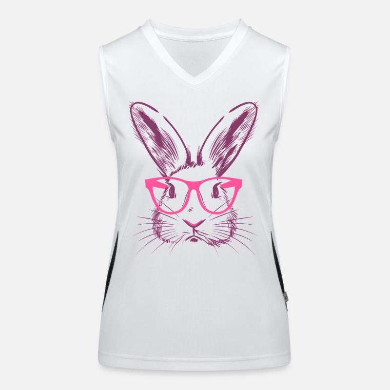 Rabbit Bunny Ears Glasses Bunny Bunny Gift Women's Functional Contrast Tank Top