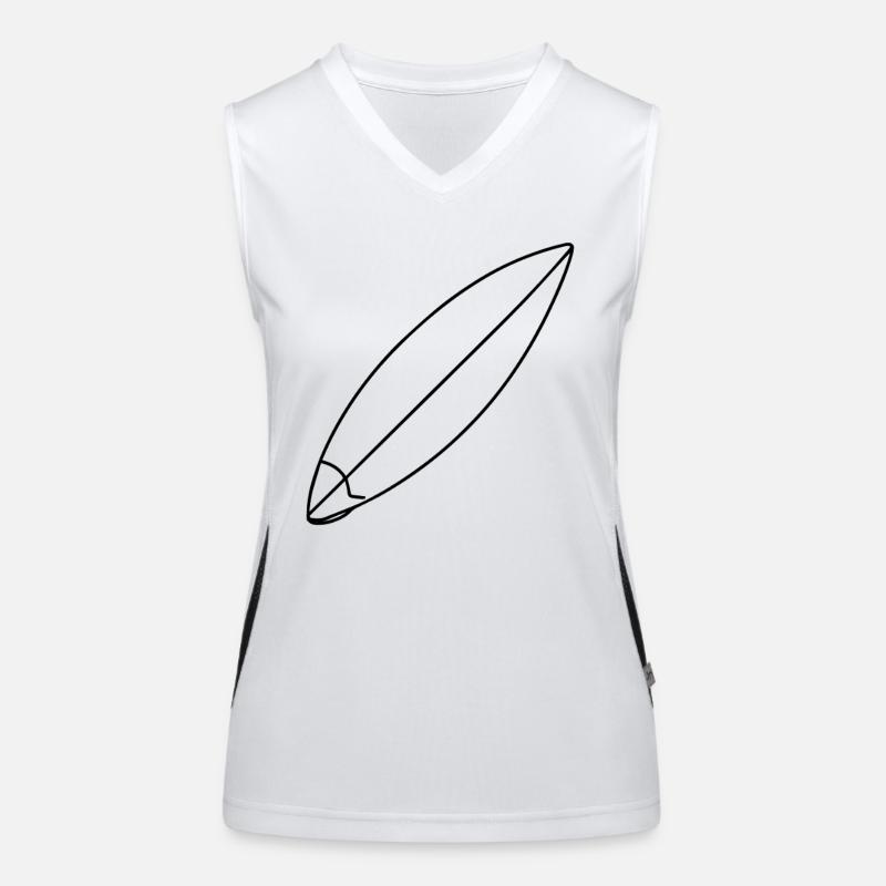Surfboard Sketch Women's Functional Contrast Tank Top