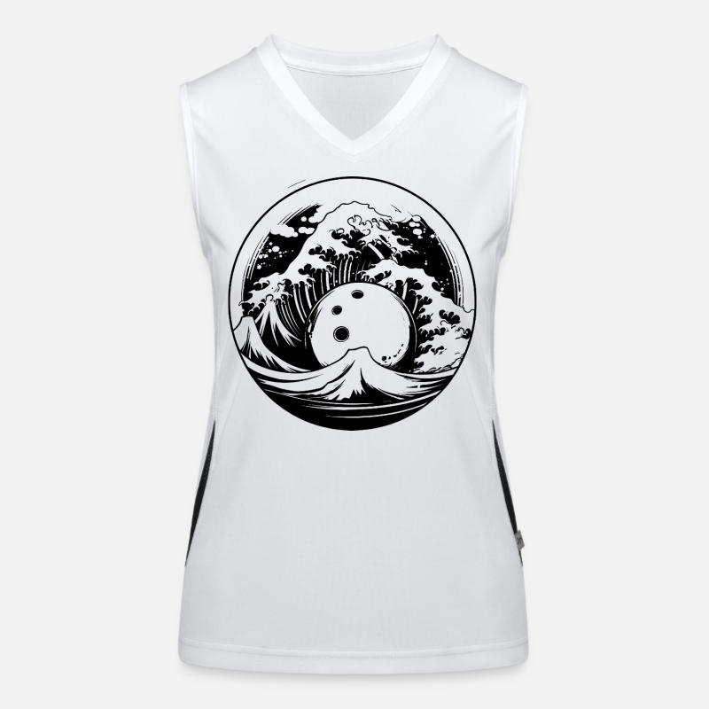 Bowling Funktionelles Kontrast-Tank Top für Frauen