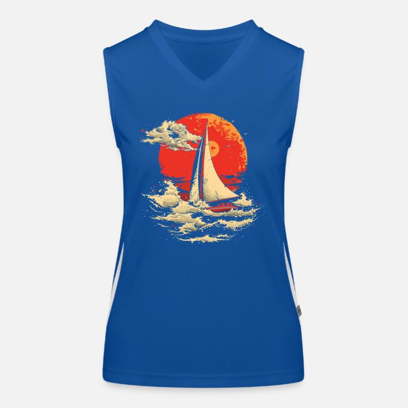 Segeln 90er Look Funktionelles Kontrast-Tank Top für Frauen