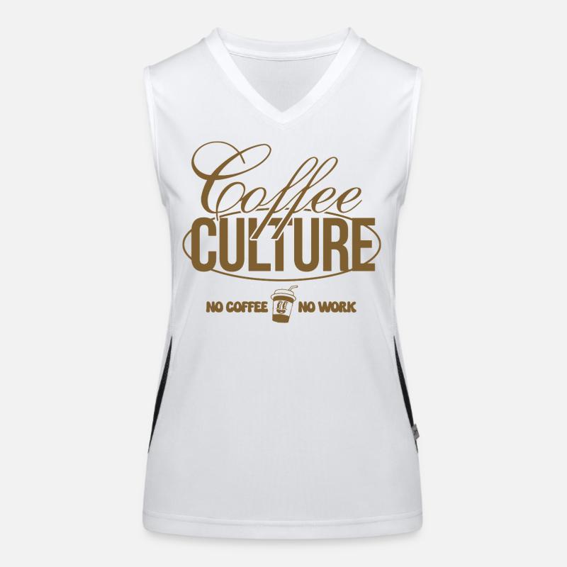 Culture du café – Pas de café, pas de travail Débardeur respirant contrasté Femme