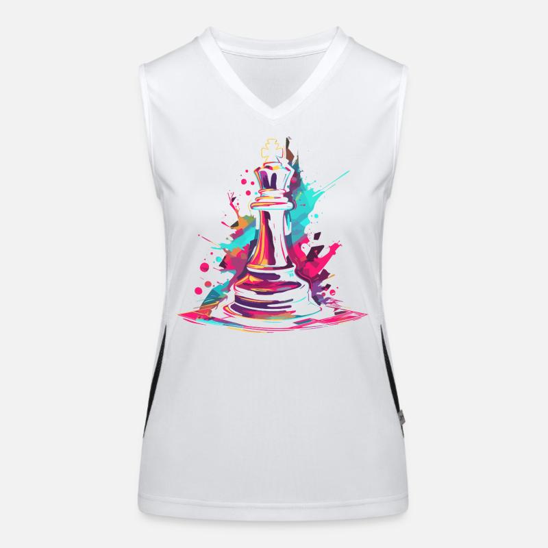 Schach Graffiti Funktionelles Kontrast-Tank Top für Frauen