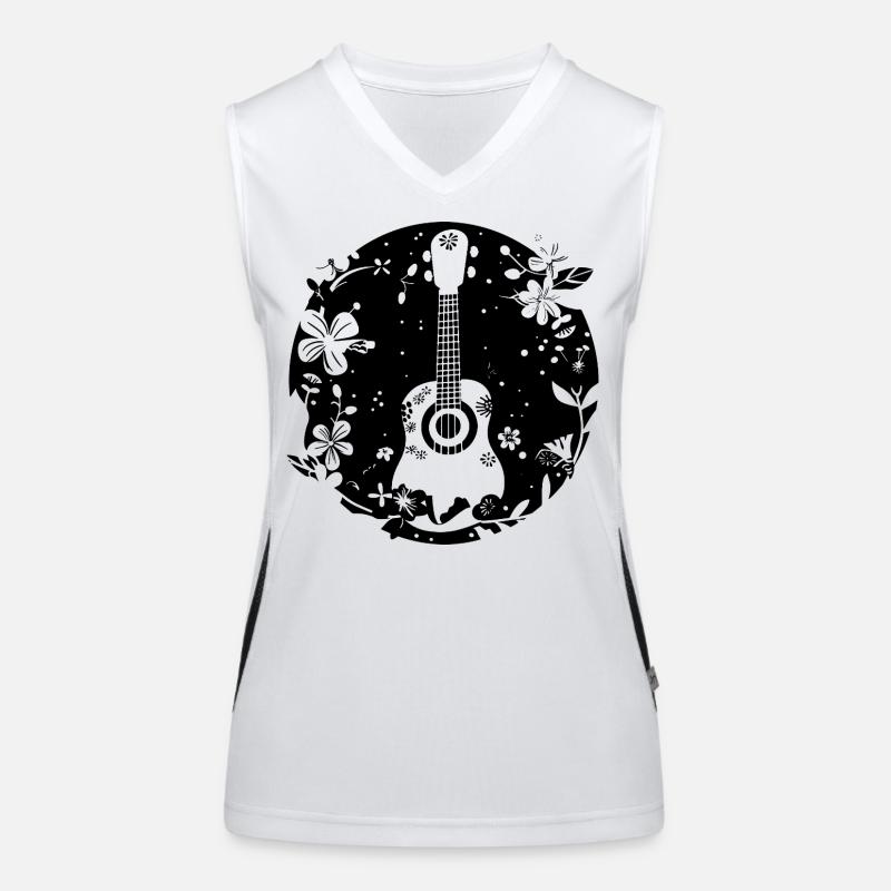 Ukulele Comic Style Women's Functional Contrast Tank Top