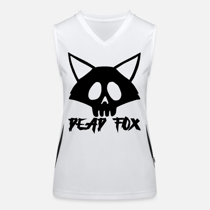 Black Fox Skull Women's Functional Contrast Tank Top