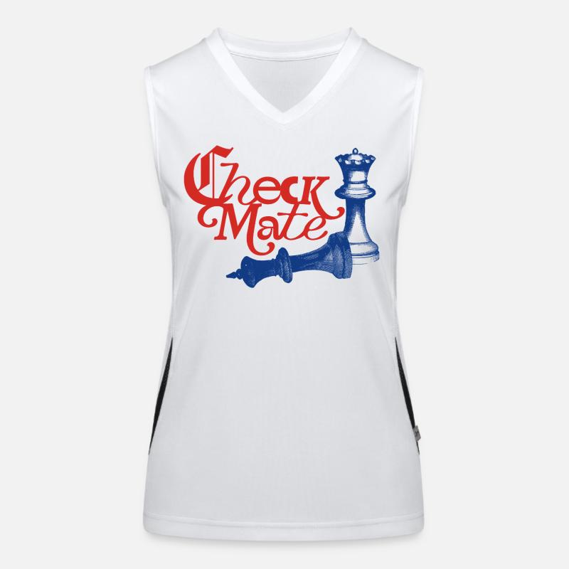 Check Mate Statement Funktionelles Kontrast-Tank Top für Frauen