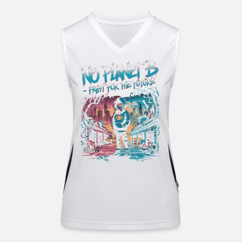 No Planet B – Kampf für die Zukunft Funktionelles Kontrast-Tank Top für Frauen