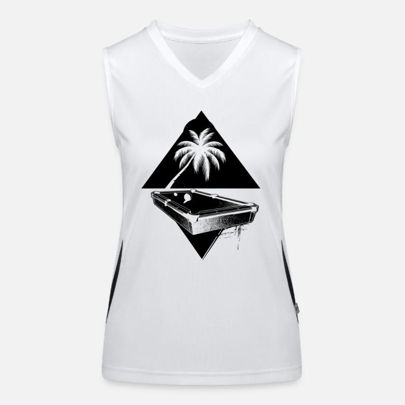 Billiards Drawing Women's Functional Contrast Tank Top