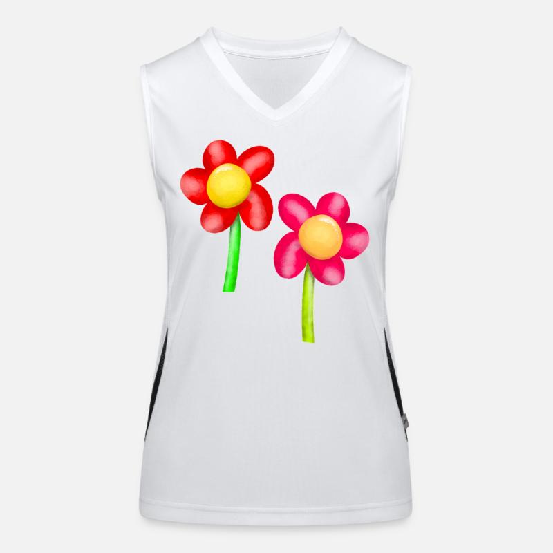 Blumen Blume Frühling Funktionelles Kontrast-Tank Top für Frauen