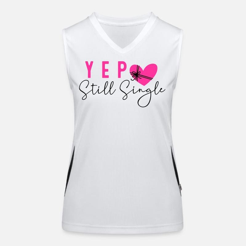 Still Single Funktionelles Kontrast-Tank Top für Frauen