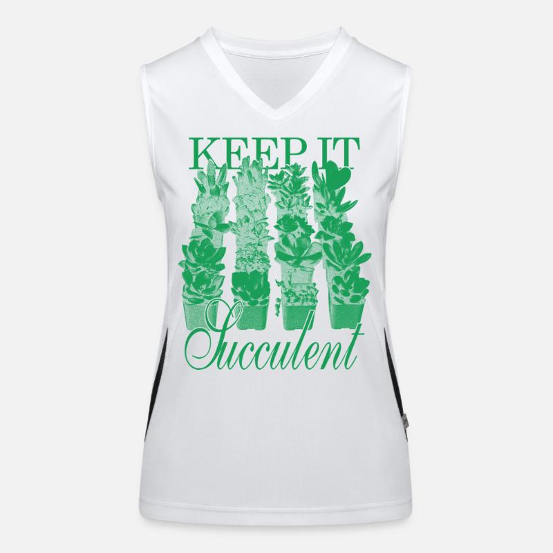 Keep It Succulent - Grüne Sukkulenten Funktionelles Kontrast-Tank Top für Frauen