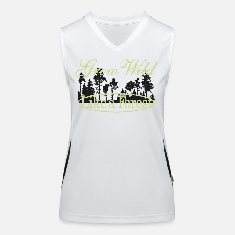Growing like a forest - nature motif Women's Functional Contrast Tank Top