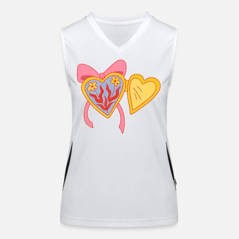Offenes Herz Funktionelles Kontrast-Tank Top für Frauen