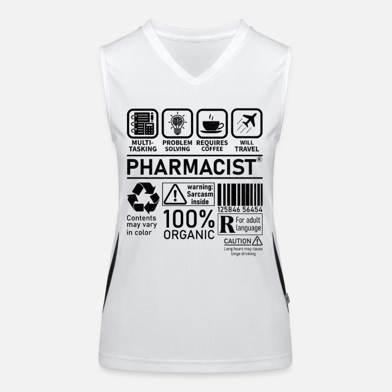 Pharmacien multitâche résolution de problèmes Débardeur respirant contrasté Femme