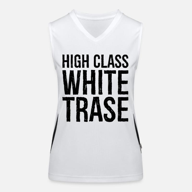 High class white trase Funktionelles Kontrast-Tank Top für Frauen