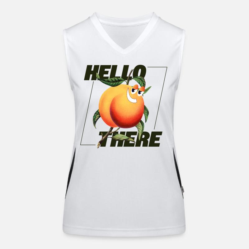 Peach Retro – Hello There Statement Women's Functional Contrast Tank Top