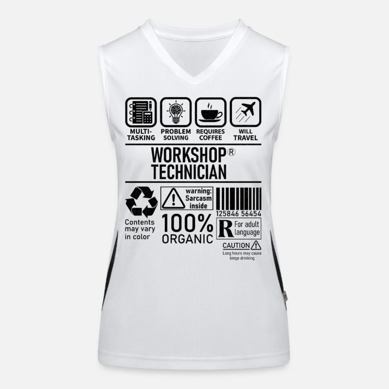 Workshop Technician multi tasking problem solving Funktionelles Kontrast-Tank Top für Frauen
