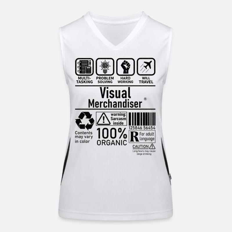 Visual Merchandiser résolution de problèmes multitâches Débardeur respirant contrasté Femme