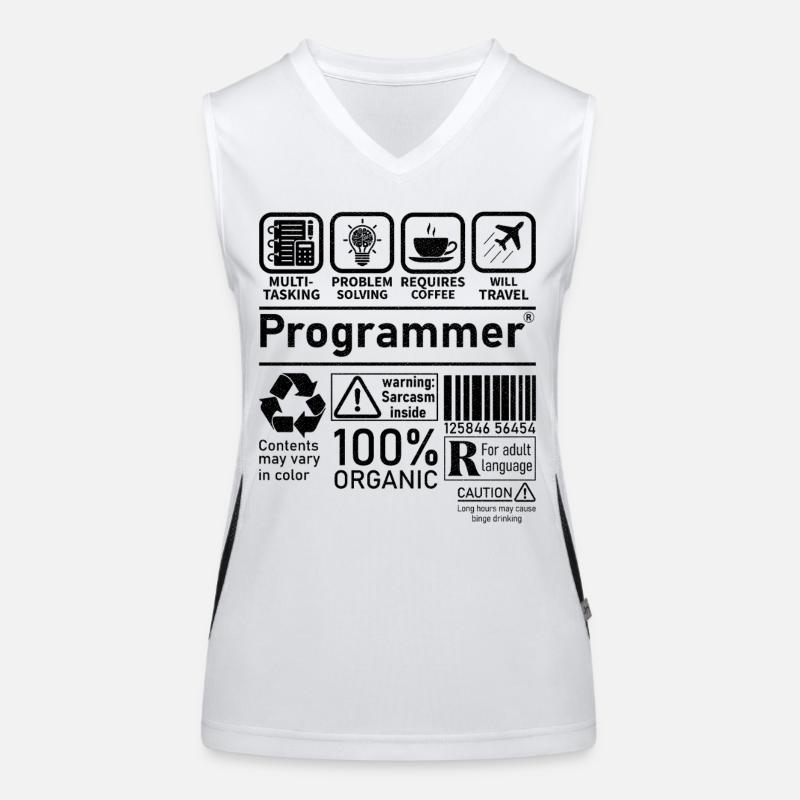 Programmeur multitâche, la résolution de problèmes nécessite Débardeur respirant contrasté Femme