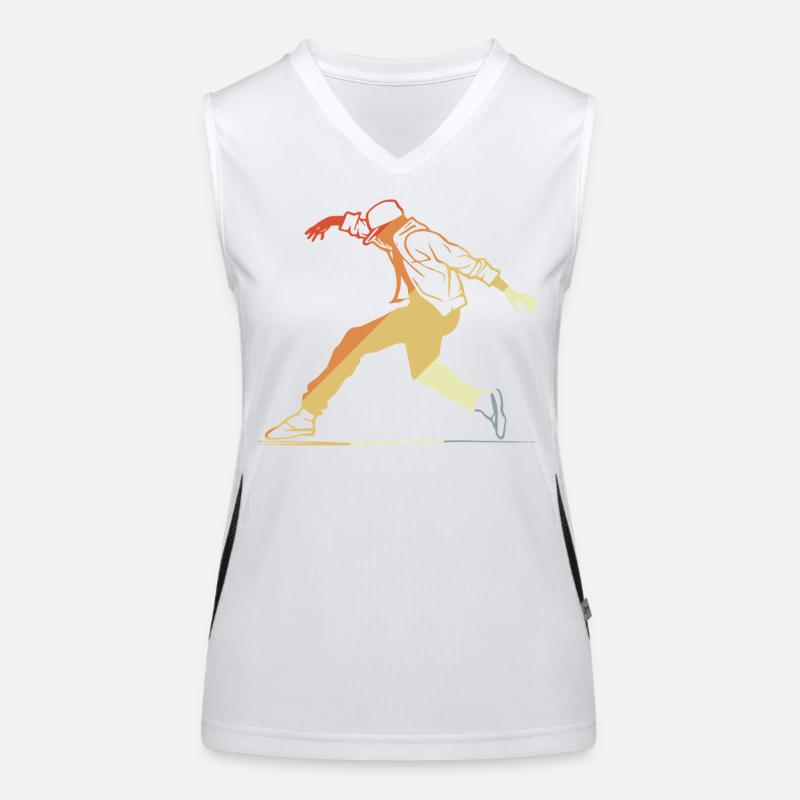 Retro Breakdancing Funktionelles Kontrast-Tank Top für Frauen