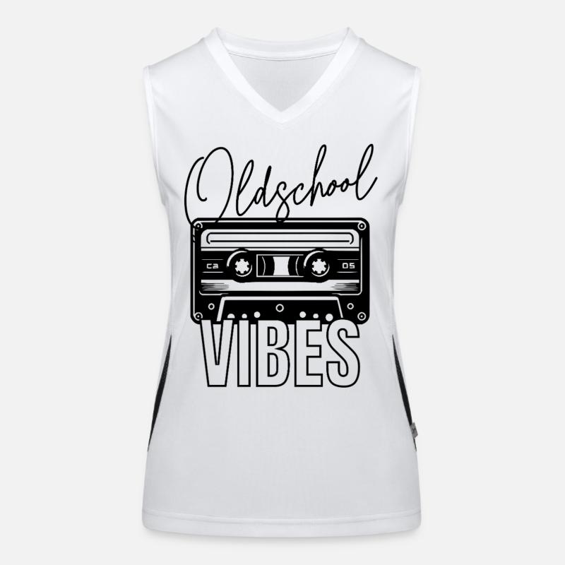 Oldschool Vibes Audio Cassette Débardeur respirant contrasté Femme