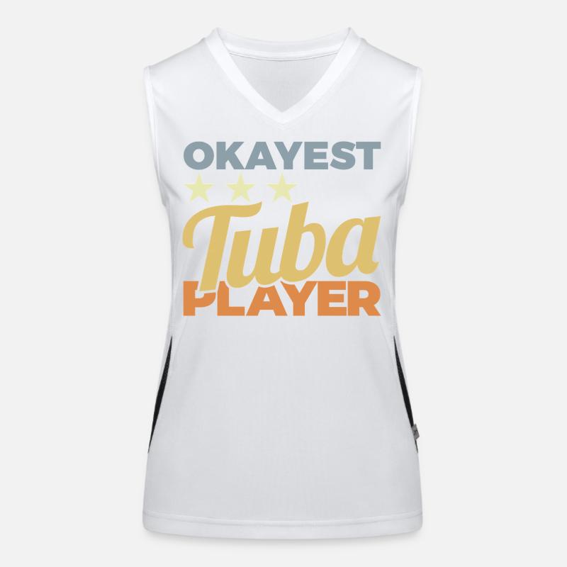 Average tuba player Women's Functional Contrast Tank Top