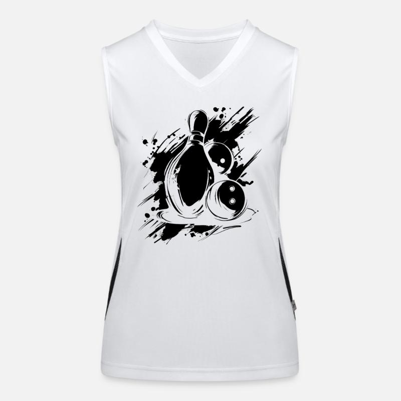 Bowling Funktionelles Kontrast-Tank Top für Frauen