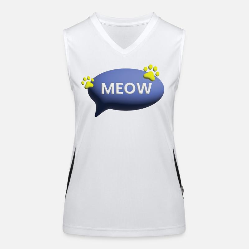 Miaou Chat Mignon Catlove 3D Débardeur respirant contrasté Femme