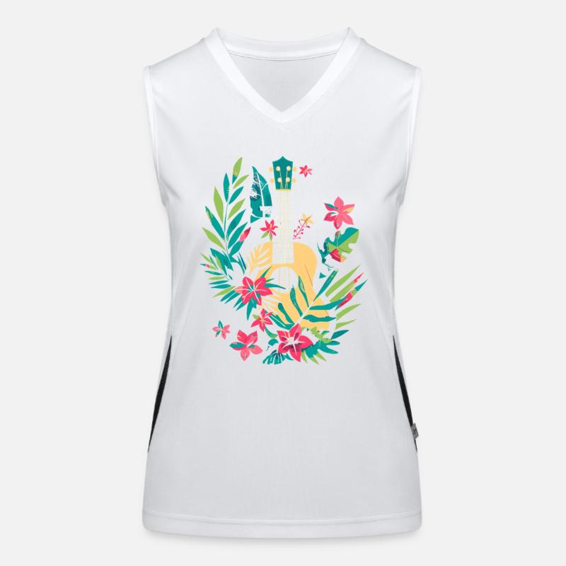 Ukulele Comic Look Funktionelles Kontrast-Tank Top für Frauen
