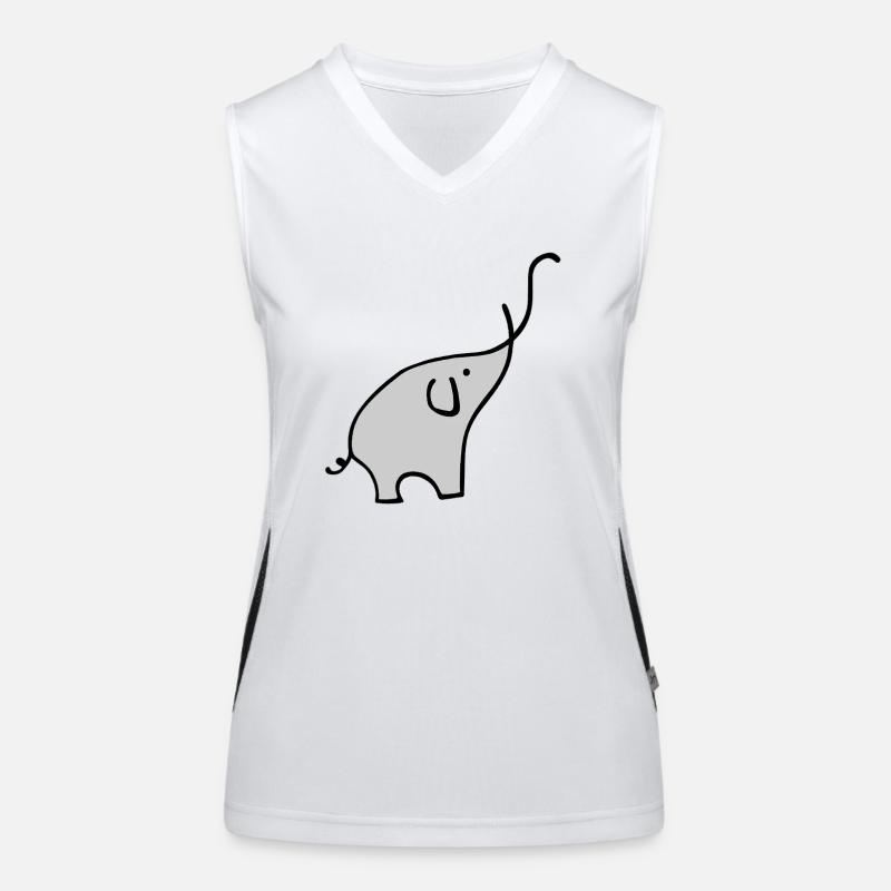 Elephan - Women's Functional Contrast Tank Top - white/black