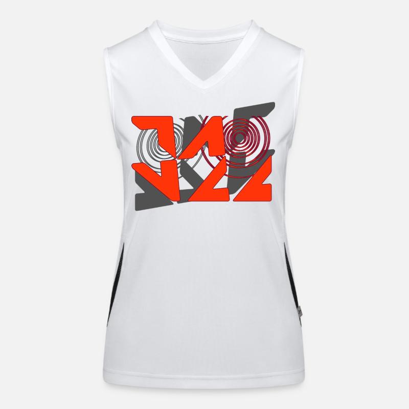 Jazz Graffiti Pattern Women's Functional Contrast Tank Top