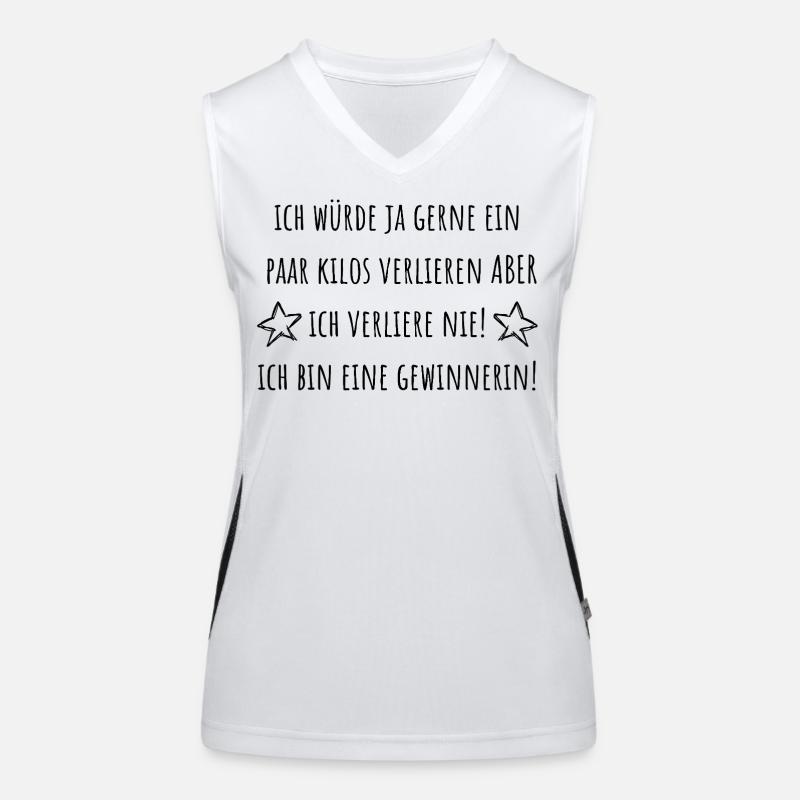 Ich bin eine Gewinnerin! Ich verliere nie! Funktionelles Kontrast-Tank Top für Frauen