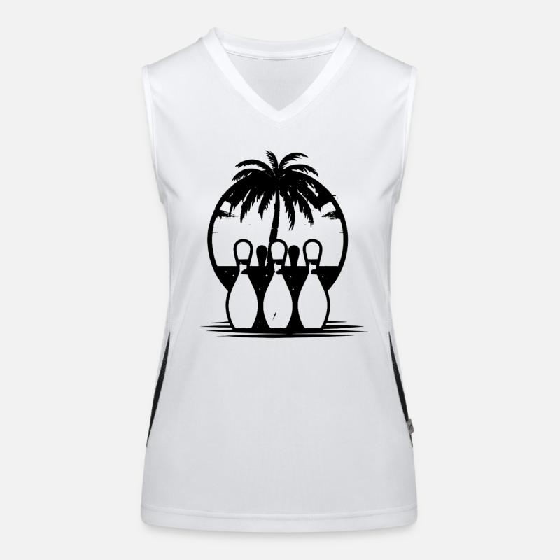 Bowling Funktionelles Kontrast-Tank Top für Frauen