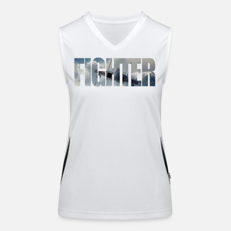 Fighter F-15 Eagle Funktionelles Kontrast-Tank Top für Frauen