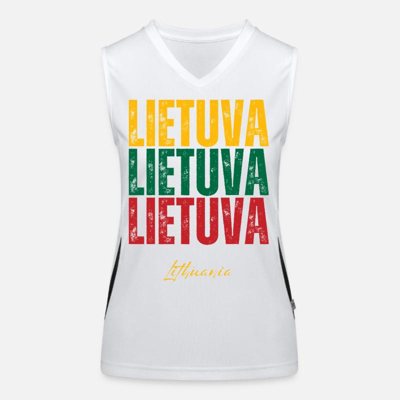Fierté lituanienne, drapeau de la Lituanie Débardeur respirant contrasté Femme