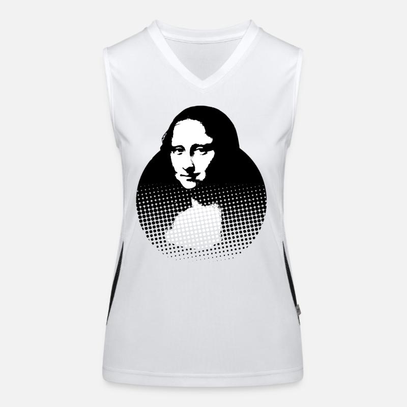 Mona Lisa, Leonardo da Vinci Funktionelles Kontrast-Tank Top für Frauen