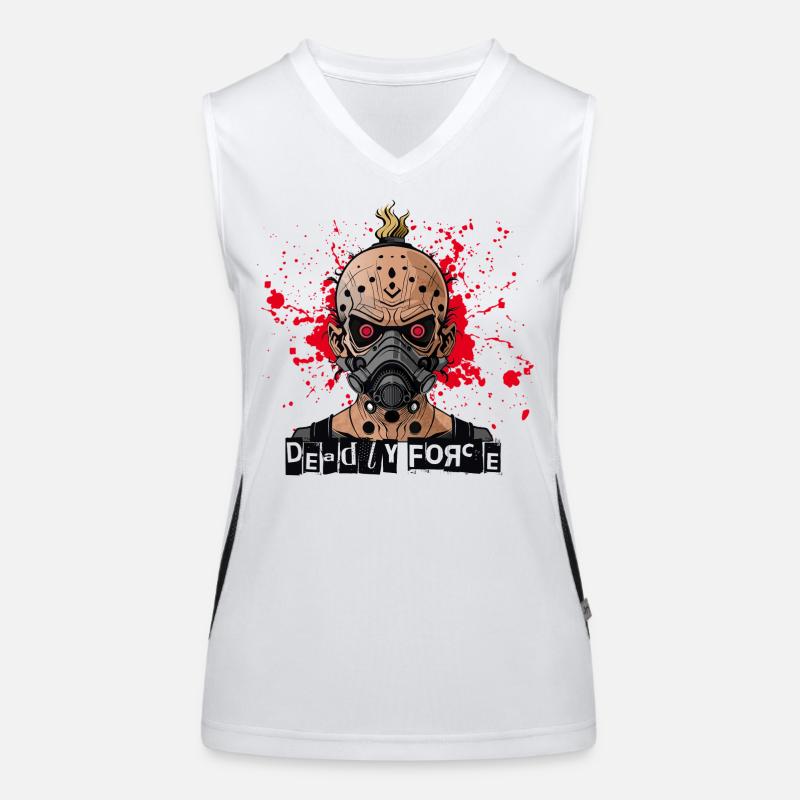 cyberpunk -Deadly Force Women's Functional Contrast Tank Top