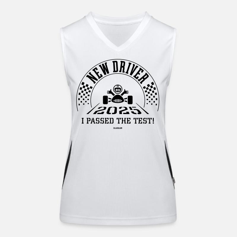 New Driver 2025 – I Passed The Test! (Black) Funktionelles Kontrast-Tank Top für Frauen