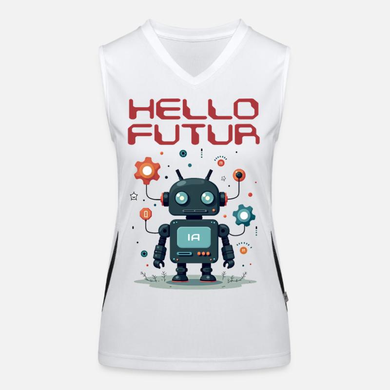 Hello Future Character by Helfspawn Women's Functional Contrast Tank Top