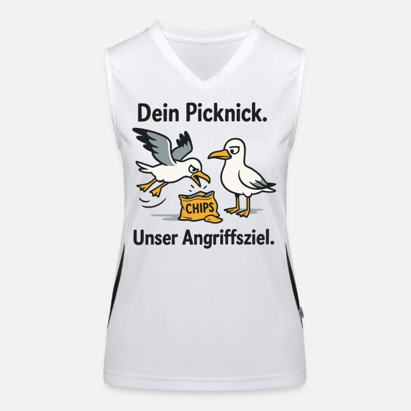 Dein Picknick Unser Angriffsziel Funktionelles Kontrast-Tank Top für Frauen