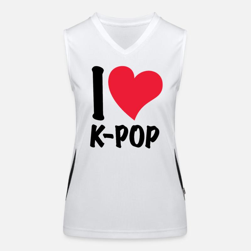 Ich liebe K-Pop Funktionelles Kontrast-Tank Top für Frauen