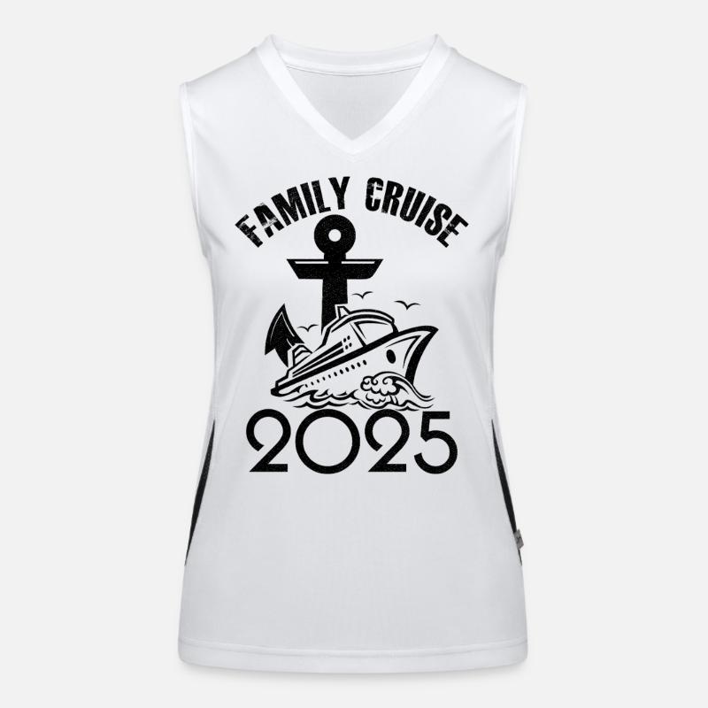 Family cruise 2025 - Women's Functional Contrast Tank Top - white/black