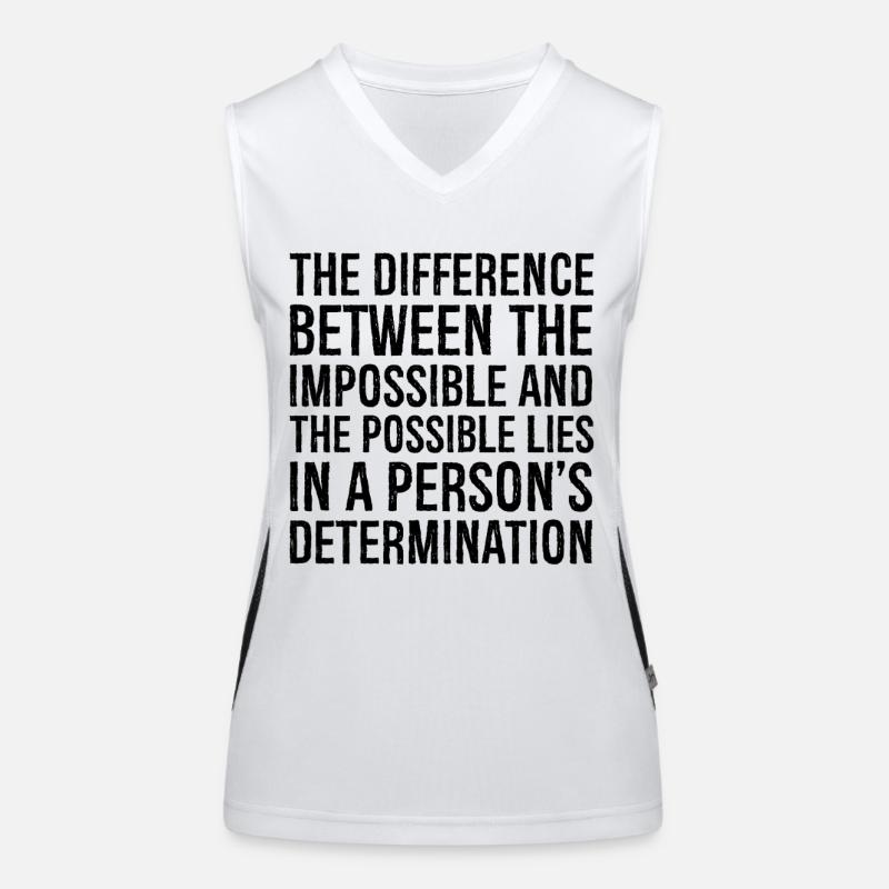 the difference between the impossible and the Women's Functional Contrast Tank Top