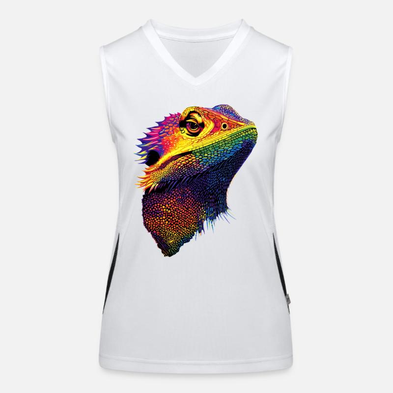 Bartagame Echse Bearded Dragon Süße Bartagamen Funktionelles Kontrast-Tank Top für Frauen