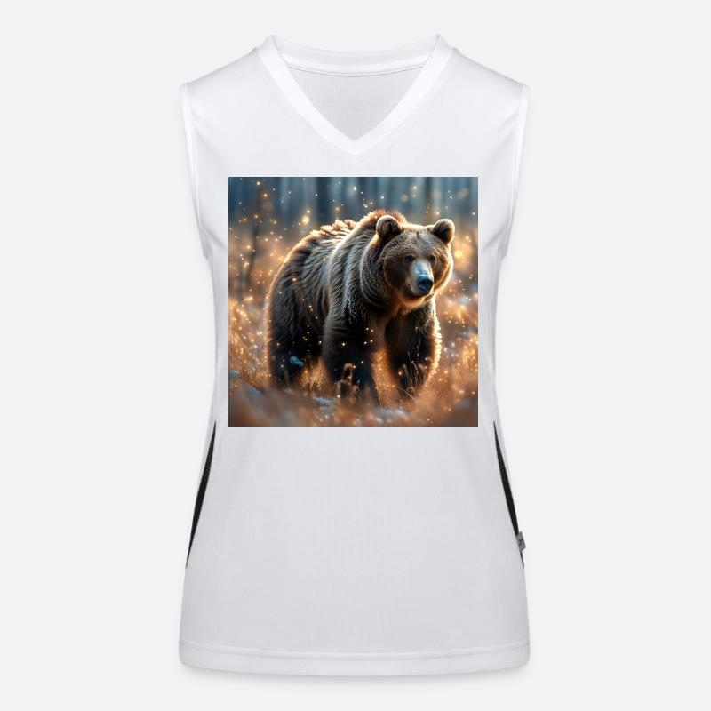Power Animal Magical Bear Women's Functional Contrast Tank Top