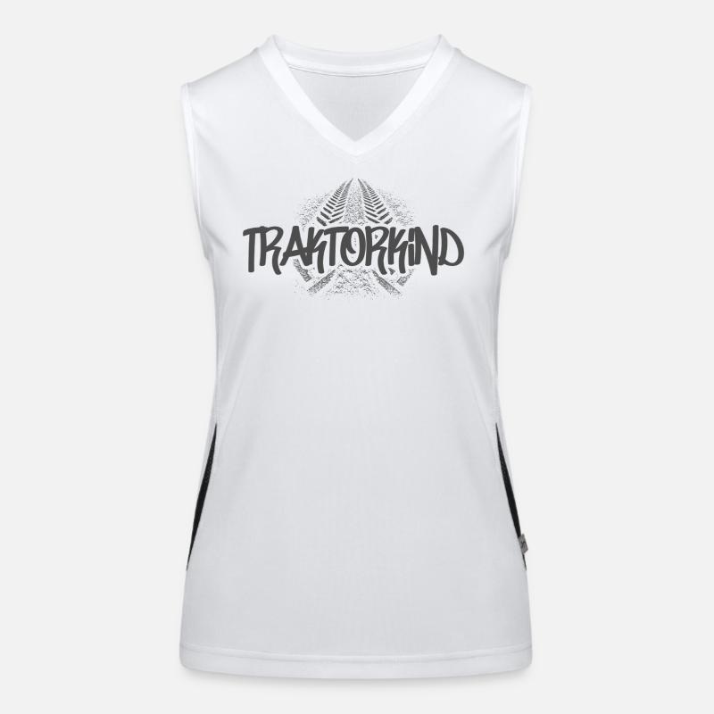 Traktorkind Funktionelles Kontrast-Tank Top für Frauen