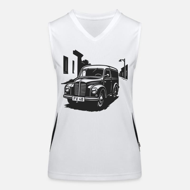 Kult auf Rädern Funktionelles Kontrast-Tank Top für Frauen