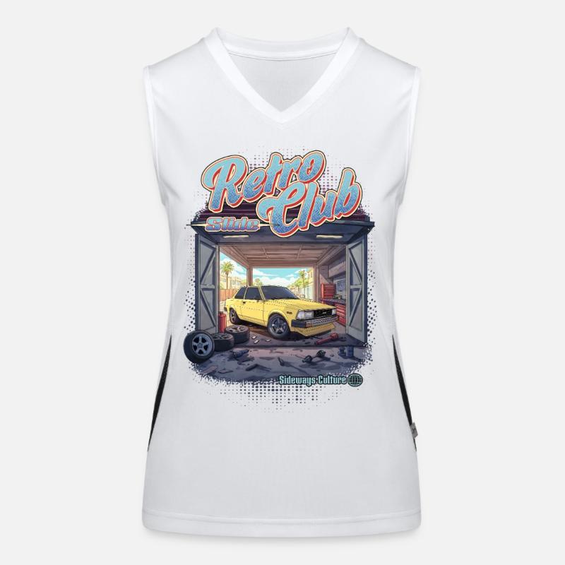 Retro Slide Club Funktionelles Kontrast-Tank Top für Frauen