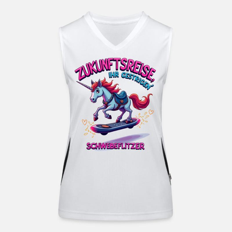 Zukunftseinhorn Funktionelles Kontrast-Tank Top für Frauen
