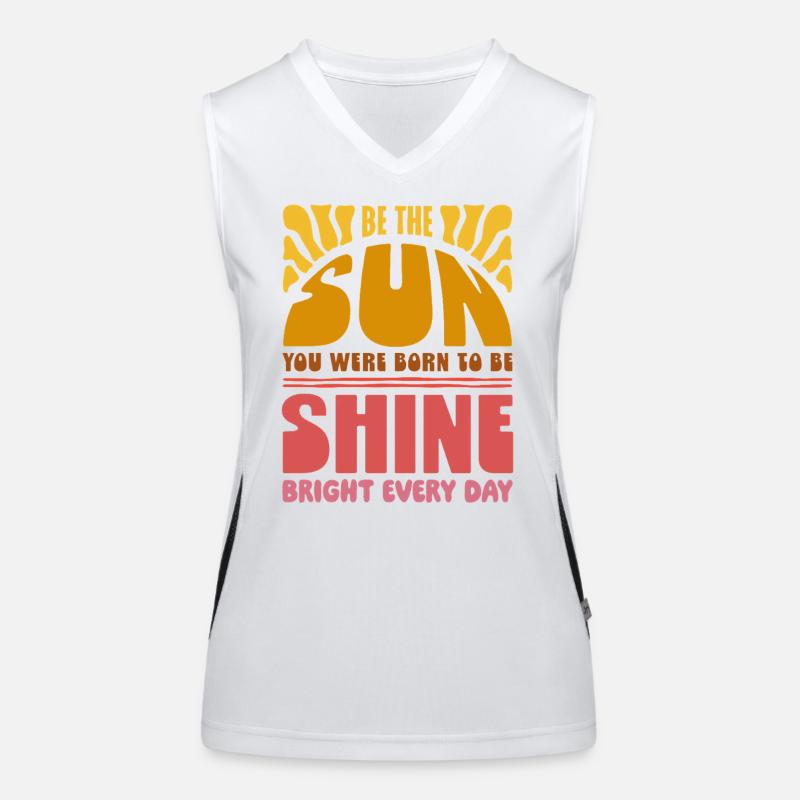 Sois le soleil pour lequel tu es né - Conception de citation Débardeur respirant contrasté Femme